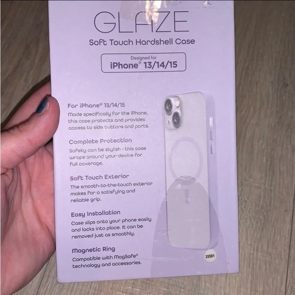 Merkury Innovations glaze MagSafe soft touch hard shell case iPhone 13/14/15